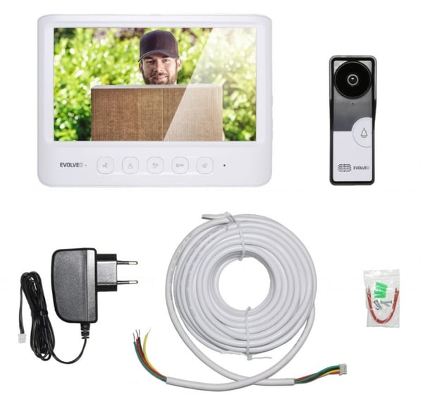 Miniatyrbild 12 av 12: Evolveo DoorPhone DPIK06W videointercom-system 17,8 cm (7") Svart, Vit