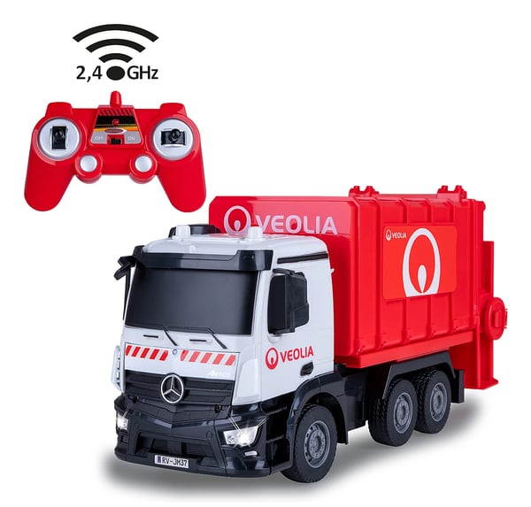 Jamara Truck Mercedes-Benz Antos radiostyrd modell Sopbil Elmotor 1:26