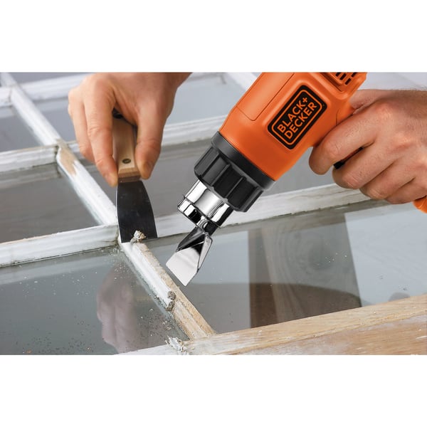 Pikkukuva 6 / 6: Black & Decker KX1650-QS kuumailmapistooli 740 l/min 600 °C 1750 W Musta, Oranssi