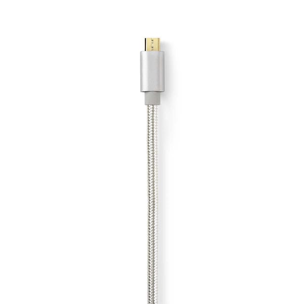 Nedis CCTB60650AL30 USB-kaapeli USB 2.0 3 m Micro-USB B USB C 0,48 Gbit/s Alumiini