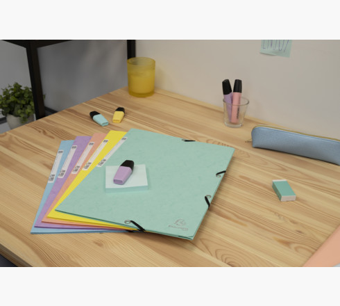 Exacompta 55560E folder Pressboard Forskellige farver, Blå, Koral, Grøn, Mauve, Gul A4