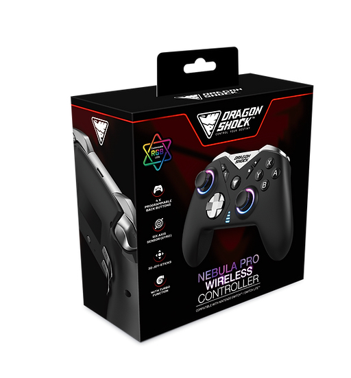 Miniatyrbild 6 av 7: Dragonshock Nebula Pro Svart Bluetooth Spelplatta Nintendo Switch
