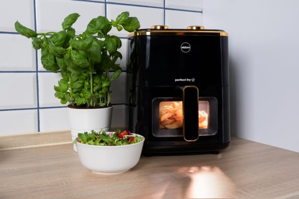 ELDOM FRITTA fat-free fryer capacity 5.0 l adjustable temp. clock 1500 W Single 5 l Fristående Varmluftsfritös Svart
