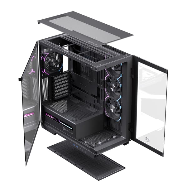Einarex EXCS-ZE-10KR-B computeretui Midi Tower Sort
