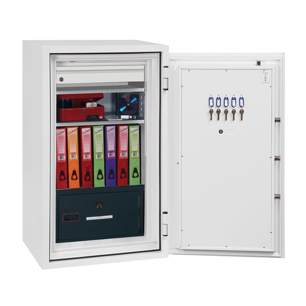 Miniatyrbillede 7 af 10: Phoenix Safe Co. Datacombi Fritstående pengeskab 63 L Hvid
