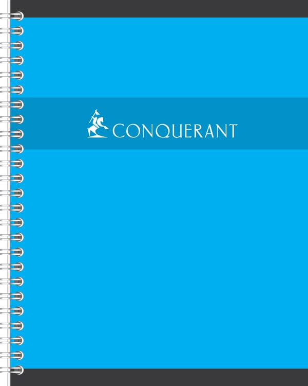 Conquerant 100104584 blok og notesblok 180 ark Rød, Grøn, Gul, Blå