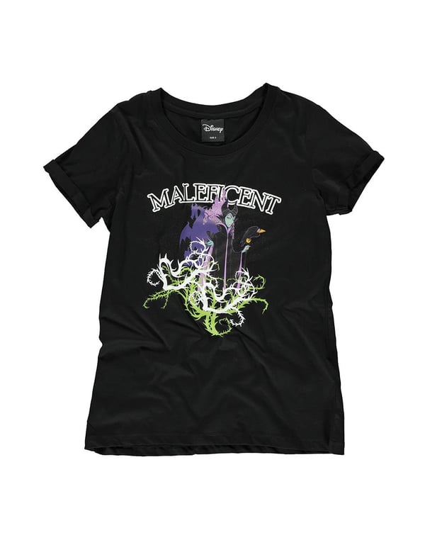 Pikkukuva 1 / 2: Disney Maleficent - Gel Printed Women's T-shirt T-paita Pyöreä pääntie Lyhyt hiha