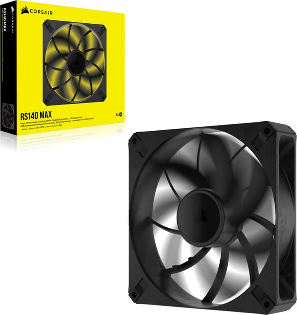 Corsair RS140 MAX Tietokonekotelo Tuuletin 14 cm Musta 1 kpl