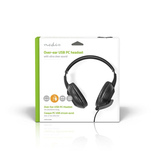 Nedis CHSTU210BK kuulokkeet ja kuulokemikrofoni Langallinen Pääpanta Car/Home office USB Type-C Musta