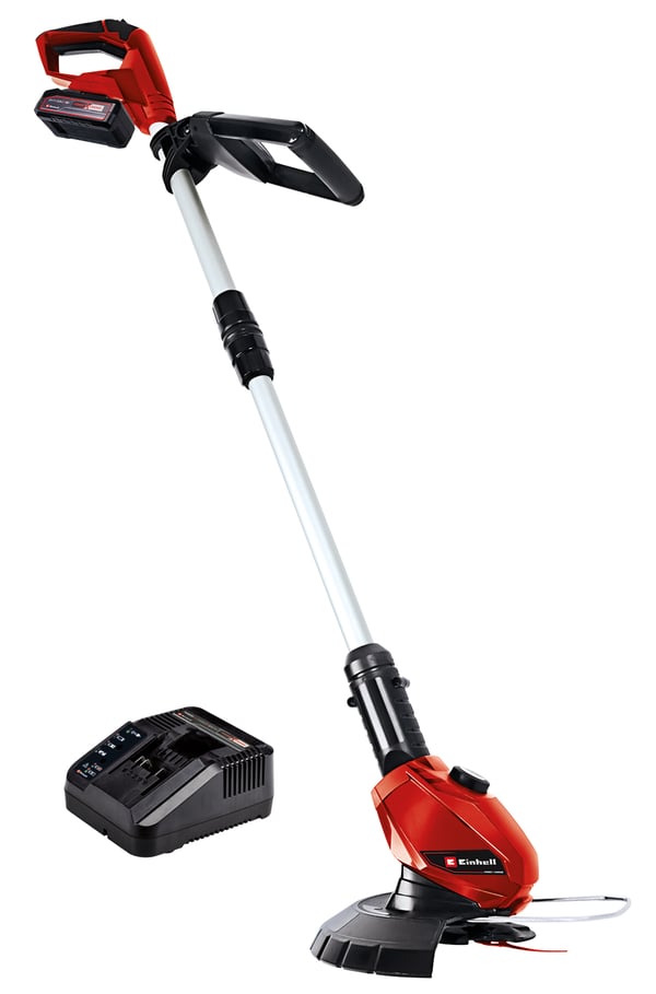 Miniatyrbillede 1 af 2: Einhell GE-CT 18 Li 1x 2.5Ah Akku-Rasentrimmer Akku Einstellbarer Holm 24 cm 0 W Batteri Sort, Rød