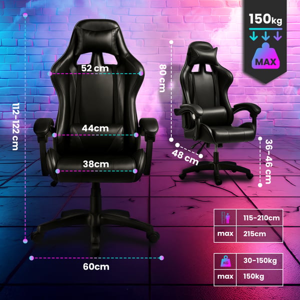Pikkukuva 8 / 9: Extralink Gaming | Gaming chair | office, swivel, juodas, G-524