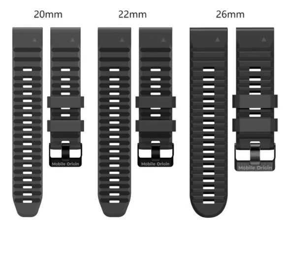 Miniatyrbillede 10 af 13: Mobile Origin MO-ESS-26-BLK Smart bærbart (wearable) tilbehør Rem Sort Silikone