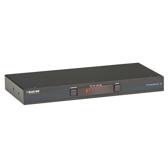 Black Box KM-kytkin Glide- ja Switch-hiiriohjauksella – 4-porttinen