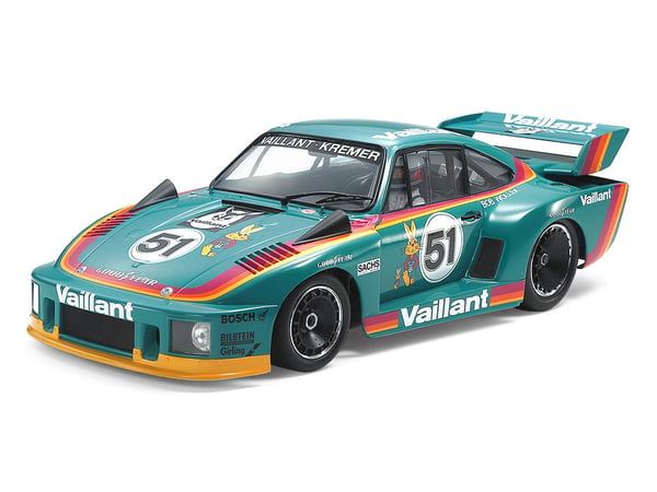 Miniatyrbillede 1 af 6: Tamiya Porsche 935 Martini Sportsbil model Monteringssæt 1:20