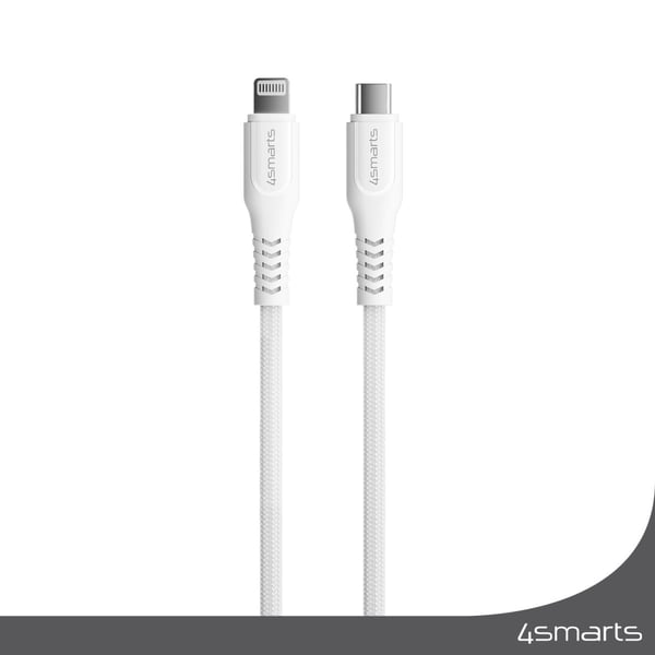 Miniatyrbillede 2 af 6: 4smarts 465592 Lightning kabel 1,5 m Sølv, Hvid