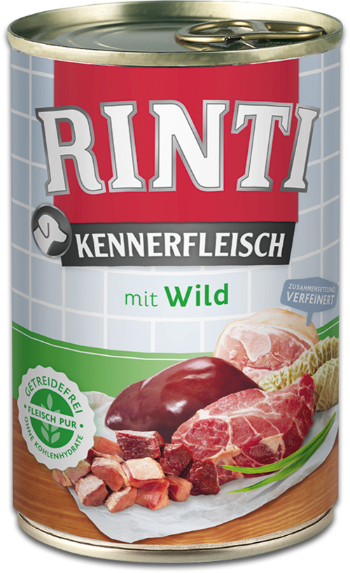 RINTI 91054 koirien kosteamuona Riista Aikuinen 400 g RINTI 91054 koirien kosteamuona Riista Aikuinen 400 g
