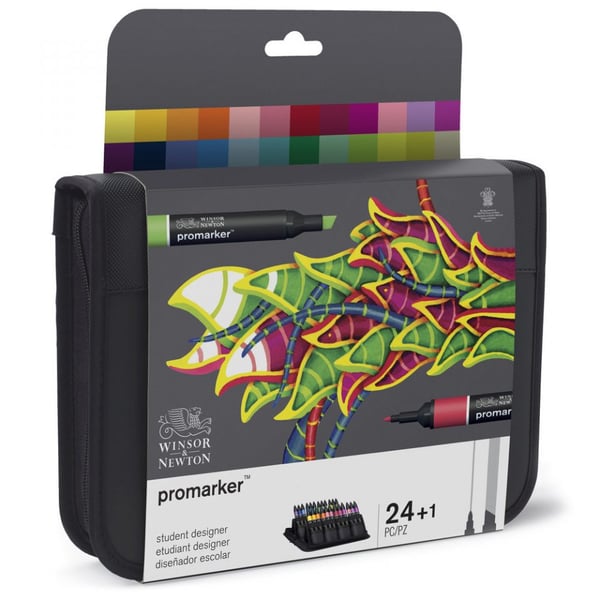 Winsor & Newton 884955043295 tussi 24 kpl Sekalainen Sininen, Burgundi, Vihreä, Khaki, Lime, Oranssi, Vaaleanpunainen, Punainen, Turkoosi