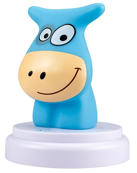 Alecto Naughty Cow babynattlampor Blå, Vit LED