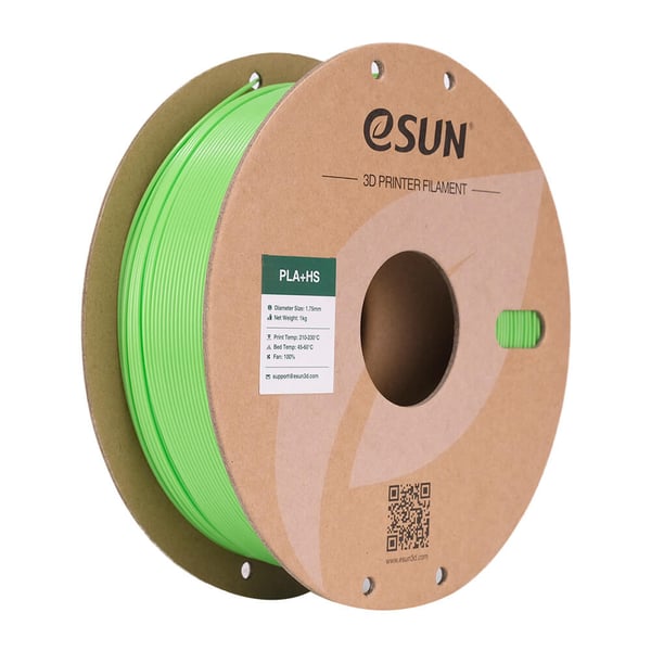 Miniatyrbillede 1 af 2: eSUN ePLA+HS Polymælkesyre plus (PLA+) Grøn 1 kg
