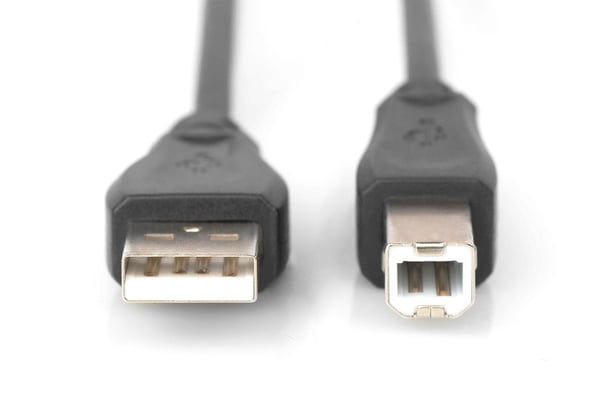 Digitus AK-300105-010-S USB-kablar USB 2.0 1 m USB A USB B 0,48 Gbit/s Svart