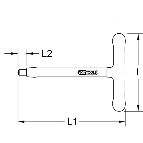 KS Tools 117.3920 skaft, handtag och adapter till handverktyg Kromvanadinstål