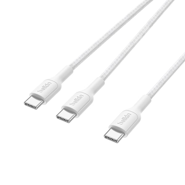 Pikkukuva 2 / 4: Belkin CAC004hq1.5MWH USB-kaapeli USB 2.0 1,5 m USB C 2 x USB C 0,48 Gbit/s 140 W Valkoinen