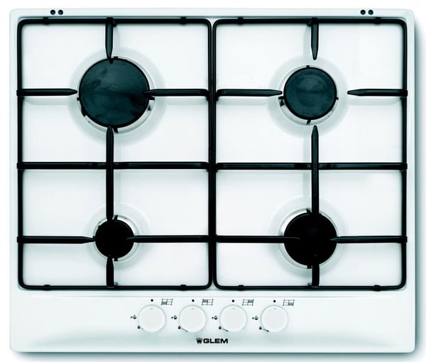 Glem Gas GT64WH kogeplade Hvid Indbygget 60 cm Gaskomfur 4 zone(s)