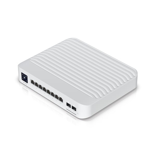 Miniatyrbild 1 av 4: Ubiquiti UniFi USW-PRO-8-POE nätverksswitchar hanterad L2/L3 Gigabit Ethernet (10/100/1000) Strömförsörjning via Ethernet (PoE) stöd 1U Vit