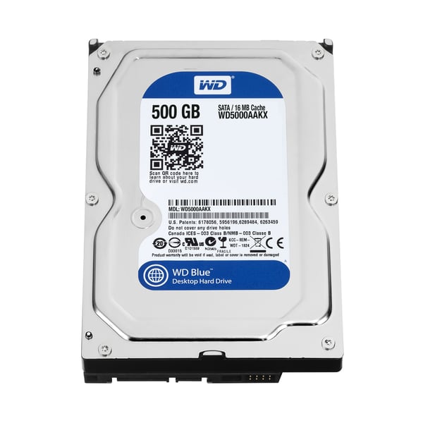 Pikkukuva 1 / 10: Western Digital Blue sisäinen kiintolevy 500 GB 7200 RPM 16 MB 3.5" SATA
