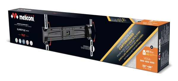 Meliconi SLIMSTYLE PLUS 600ST CG 2,18 m (86") Sort