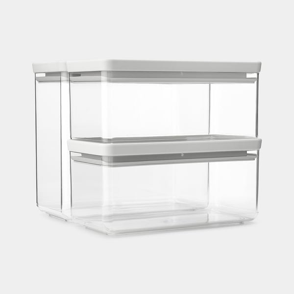 Miniatyrbillede 3 af 3: Brabantia Tasty+ Rektangulær Dåse 6,5 L Lys grå, Transparent 3 stk