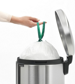 Brabantia 111822 papperkorgar 30 l Rund Rostfritt stål
