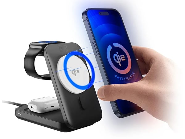 Miniatyrbillede 9 af 10: 3MK 5903108643412 oplader til mobil enhed Smartphone, SmartWatch, Hovedtelefoner Sort USB, Vekselstrøm Trådløs opladning Hurtig opladning Indendørs