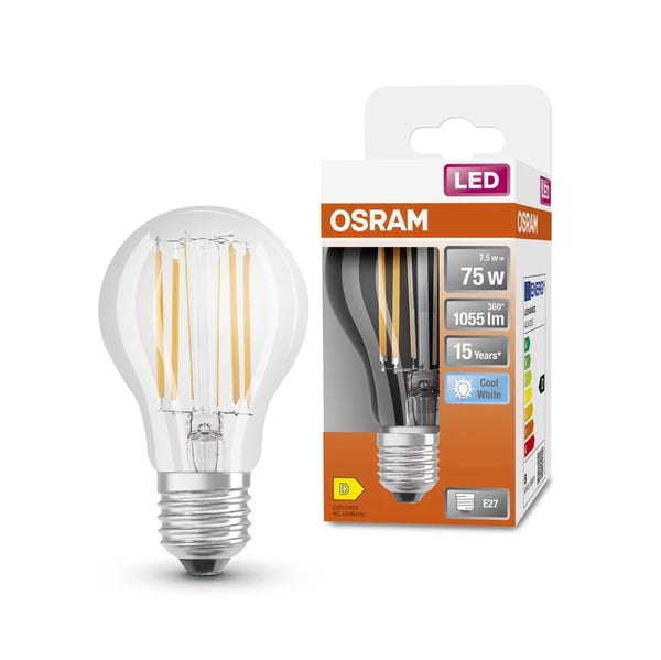 LEDVANCE 4058075112445 LED-lampor Kall vit 4000 K 7,5 W E27 D