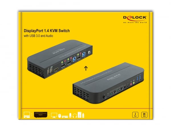 Miniatyrbild 3 av 4: DeLOCK 11482 KVM-switchar Svart