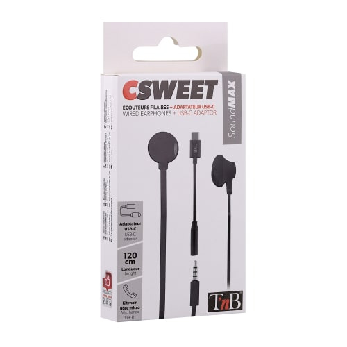 T'nB Sweet Kuulokkeet Langallinen In-ear Puhelut/Musiikki USB Type-C Musta
