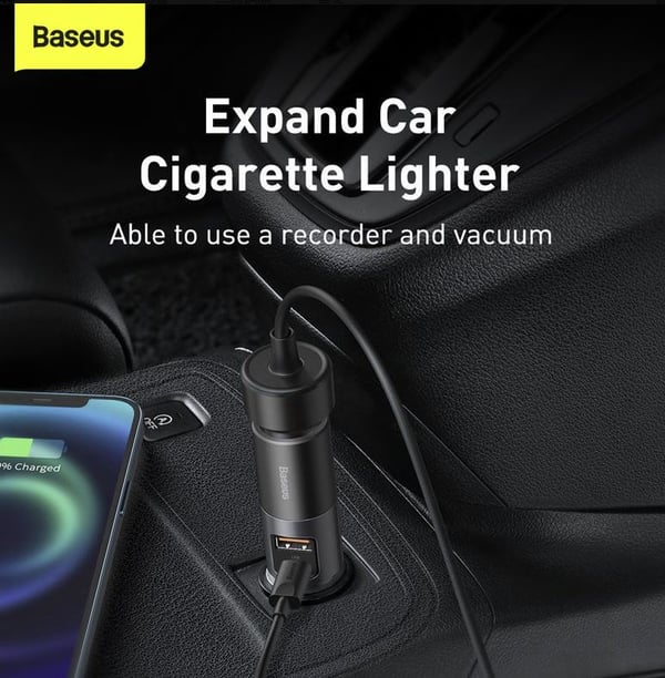 Baseus CCBT-D0G oplader til mobil enhed Universel Sort, Grå Vekselstrøm Indendørs