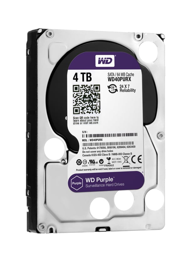 Western Digital Purple interna hårddiskar 4 TB 5400 RPM 64 MB 3.5" Serial ATA III