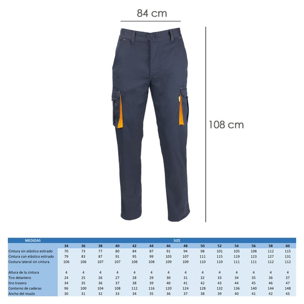 Pikkukuva 4 / 5: Wolfpack Pantalon Trabajo Azul Oscuro Spandex Talla 42
