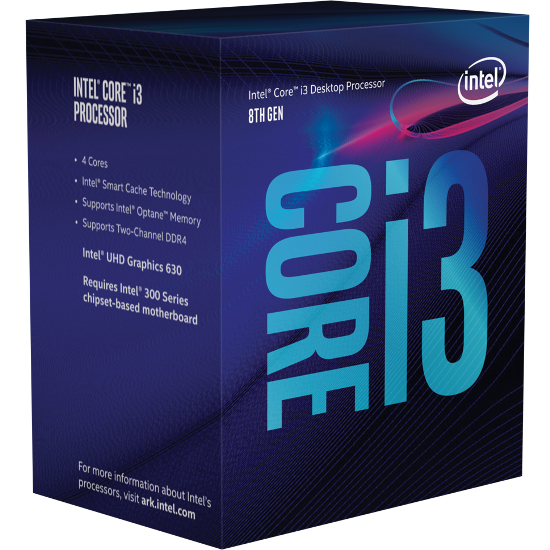 Intel Core i3-8100T processor 3,1 GHz 6 MB Smart cache Bakke