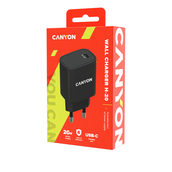 Canyon H-20-02 Digitaalikamera, GPS, MP3, MP4, PDA, Älypuhelin, Tabletti, Puhelin Musta DC Pikalataus Sisätila
