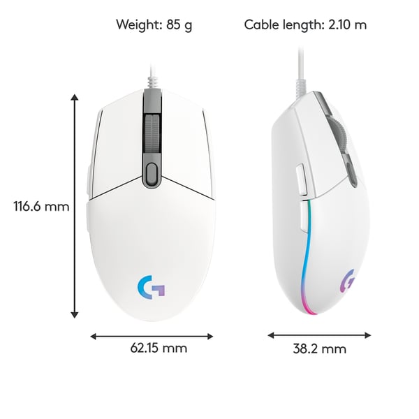 Logitech G 910-005797 mus Spil Højre hånd USB Type-A 8000 dpi