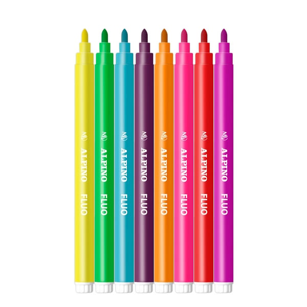 Miniatyrbillede 4 af 4: Alpino AR001005 filtpen Fin Flerfarvet 8 stk