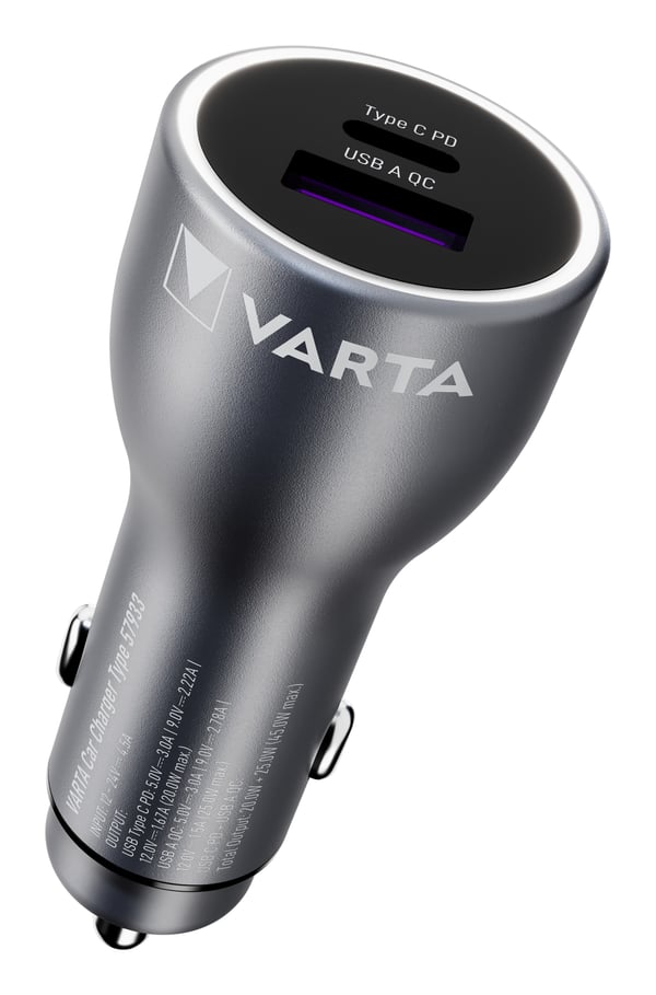Miniatyrbild 5 av 5: Varta Car Charger Smartphone, Surfplatta Svart Cigarr tändare Automatisk