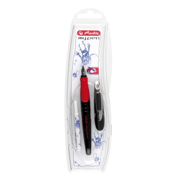 Miniatyrbild 2 av 3: Herlitz My.pen reservoarpennor Svart, Röd 1 styck