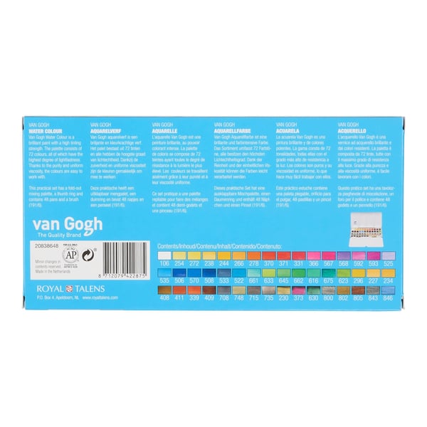Pikkukuva 5 / 5: Van Gogh 20838648 harrastemaali Vesivärimaali 1 kpl
