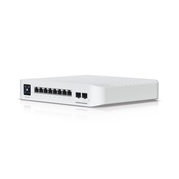 Miniatyrbild 4 av 4: Ubiquiti UniFi USW-PRO-8-POE nätverksswitchar hanterad L2/L3 Gigabit Ethernet (10/100/1000) Strömförsörjning via Ethernet (PoE) stöd 1U Vit