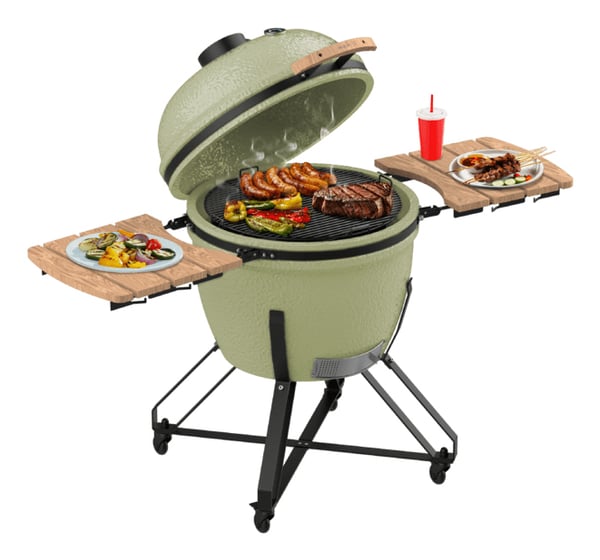 Cecotec 3248 grill Kamadogrill Egg Träkol + ved Vit