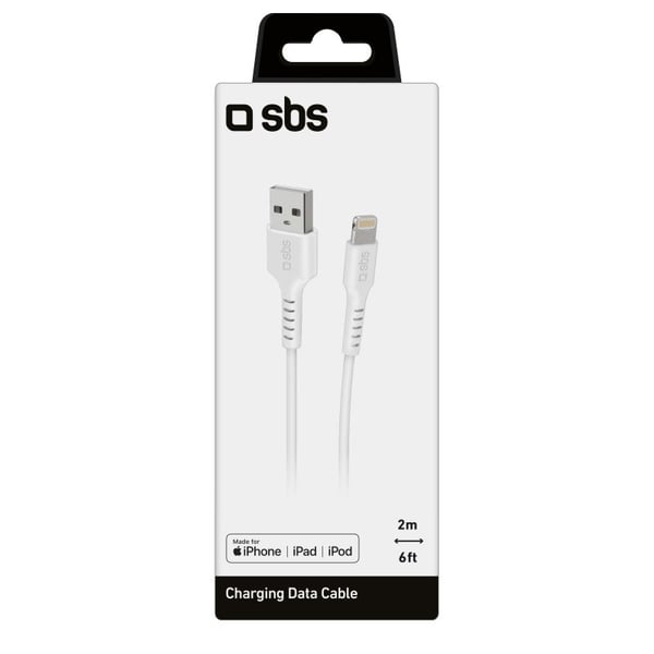 SBS TECABLEUSBIP5289W belysningskabel 2 m Vit