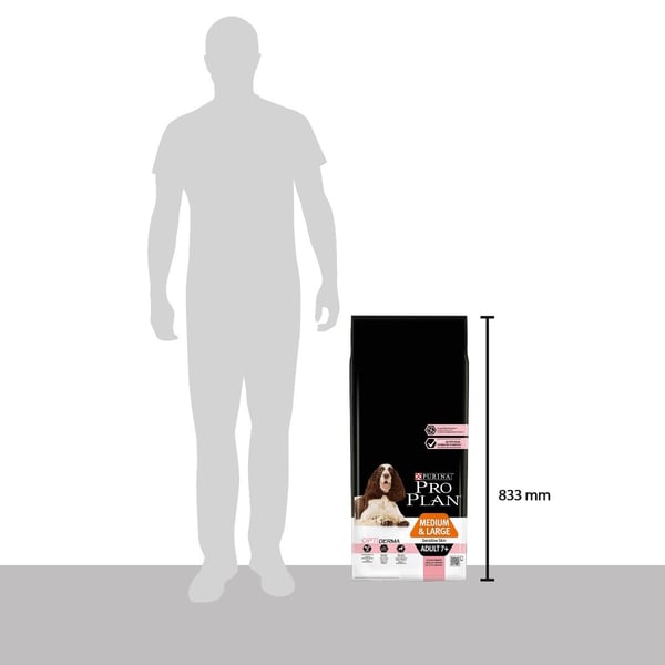 Purina Pro Plan Medium & Large Adult 7+ Sensitive Skin OPTIDERMA 14 kg Voksen Laks